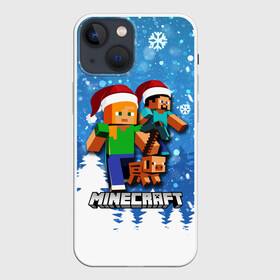 Чехол для iPhone 13 mini с принтом Новогодний Манкрафт в городе Новоалтайск,  |  | 2020 | creeper | dungeons | earth | game | minecraft | new year | блоки | грифер | игры | квадраты | компьютерная игра | крипер | маинкрафт | майн | майнкравт | майнкрафт | на коне | новогодний | новый год | рождественский |