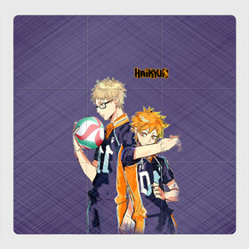 Магнитный плакат 3Х3 с принтом Haikyu!!! в городе Новоалтайск, Полимерный материал с магнитным слоем | 9 деталей размером 9*9 см | anime | haikyu | аниме | волейбол | спортианая манга | хайкю