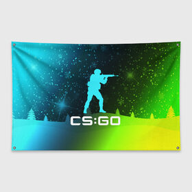 Флаг-баннер с принтом CS GO КС ГО - Снежный в городе Новоалтайск, 100% полиэстер | размер 67 х 109 см, плотность ткани — 95 г/м2; по краям флага есть четыре люверса для крепления | asiimov | counter | counter strike | counterstrike | cs go | cs:go | csgo | global | offensive | strike | год | гоу | каэс | контер | контр | контра | контрстрайк | кс го | кс:го | ксго | новогодний | новый | страйк | сы пщ