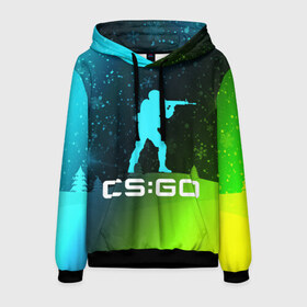 Мужская толстовка 3D с принтом CS GO КС ГО - Снежный в городе Новоалтайск, 100% полиэстер | двухслойный капюшон со шнурком для регулировки, мягкие манжеты на рукавах и по низу толстовки, спереди карман-кенгуру с мягким внутренним слоем. | asiimov | counter | counter strike | counterstrike | cs go | cs:go | csgo | global | offensive | strike | год | гоу | каэс | контер | контр | контра | контрстрайк | кс го | кс:го | ксго | новогодний | новый | страйк | сы пщ
