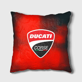 Подушка 3D с принтом Ducati Corse (Z) в городе Новоалтайск, наволочка – 100% полиэстер, наполнитель – холлофайбер (легкий наполнитель, не вызывает аллергию). | состоит из подушки и наволочки. Наволочка на молнии, легко снимается для стирки | audi | audi ag | corse | ducati | ducati corse | ducati motor holding | hypermotard | multistrada | panigale | scrambler | streetfighter | supersport | дукати | массимо борди | мото | фабио тальони