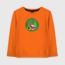 Детский лонгслив хлопок с принтом Dear Santa I want it all в городе Новоалтайск, 100% хлопок | круглый вырез горловины, полуприлегающий силуэт, длина до линии бедер | Тематика изображения на принте: daffy | duck | tunes | vdzajul | дак | даффи
