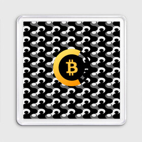 Магнит 55*55 с принтом BTC / БИТКОИН (S) в городе Новоалтайск, Пластик | Размер: 65*65 мм; Размер печати: 55*55 мм | Тематика изображения на принте: bitcoin | btc | биткоин | валюта | деньги | криптовалюта