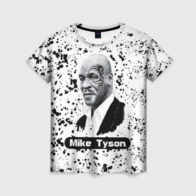 Женская футболка 3D с принтом Mike Tyson в городе Новоалтайск, 100% полиэфир ( синтетическое хлопкоподобное полотно) | прямой крой, круглый вырез горловины, длина до линии бедер | boxer | boxing | great boxer | mike tyson | mike tyson lettering | mike tyson print | бокс | боксер | великий боксер | майк тайсон | надпись mike tyson | принт mike tyson