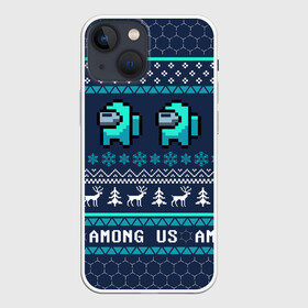 Чехол для iPhone 13 mini с принтом AMONG US НОВОГОДНИЙ. в городе Новоалтайск,  |  | Тематика изображения на принте: 2021 | among us | impostor | pixel | there is impostor among us | амонг ус | игра | мем | новогодний | новый год | олени | олень | пиксель | предатель | предатель среди нас | самозванец | снежинки | среди нас | узоры