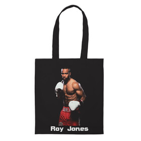 Шоппер 3D с принтом Roy Jones в городе Новоалтайск, 100% полиэстер | Плотность: 200 г/м2; Размер: 34×35 см; Высота лямок: 30 см | boxer | boxing | great boxer | roy jones | roy jones lettering | roy jones print | бокс | боксер | великий боксер | надпись roy jones | принт roy jones | рой джонс