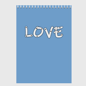 Скетчбук с принтом LOVE в городе Новоалтайск, 100% бумага
 | 48 листов, плотность листов — 100 г/м2, плотность картонной обложки — 250 г/м2. Листы скреплены сверху удобной пружинной спиралью | love | буквы | люблю | любовь | надпись | я люблю