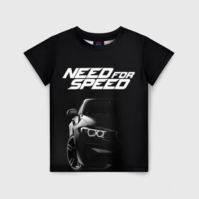 Детская футболка 3D с принтом NEED FOR SPEED в городе Новоалтайск, 100% гипоаллергенный полиэфир | прямой крой, круглый вырез горловины, длина до линии бедер, чуть спущенное плечо, ткань немного тянется | carbon | heat | hot pursuit | most wanted | need for speed | payback. | shift | underground 2 | unleashed | жажда скорости