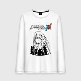 Мужской лонгслив хлопок с принтом DARLING IN THE FRANXX 02 в городе Новоалтайск, 100% хлопок |  | anime | darling the franxx | zero two | аниме | зеро 2. | мило во франсе | милый аниме | милый во франсе | ре зеро