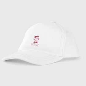 Детская бейсболка с принтом Новогодний пес в городе Новоалтайск, 100% хлопок | классический козырек, металлическая застежка-регулятор размера | Тематика изображения на принте: 