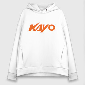 Женское худи Oversize хлопок с принтом KAYO LOGO (Z) в городе Новоалтайск, френч-терри — 70% хлопок, 30% полиэстер. Мягкий теплый начес внутри —100% хлопок | боковые карманы, эластичные манжеты и нижняя кромка, капюшон на магнитной кнопке | kayo | moto | motorcycle | sport | байк | кайо | мото | мотоциклы | спорт