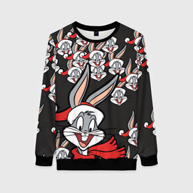Женский свитшот 3D с принтом Bugs Bunny в городе Новоалтайск, 100% полиэстер с мягким внутренним слоем | круглый вырез горловины, мягкая резинка на манжетах и поясе, свободная посадка по фигуре | bugs | bunny | looney | tunes | vdzajul | багз | бани | банни