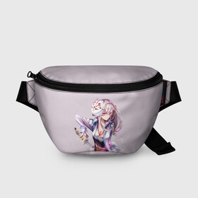 Поясная сумка 3D с принтом Azur Lane. Лазурный путь в городе Новоалтайск, 100% полиэстер | плотная ткань, ремень с регулируемой длиной, внутри несколько карманов для мелочей, основное отделение и карман с обратной стороны сумки застегиваются на молнию | azur lane | аниме | белфаст | женская манга | лазурный путь | маска