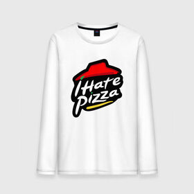 Мужской лонгслив хлопок с принтом I Hate Pizza в городе Новоалтайск, 100% хлопок |  | hate pizza | pizza hut | ненавижу | пицца | хейтер
