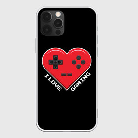Чехол для iPhone 12 Pro Max с принтом I Love Gaming в городе Новоалтайск, Силикон |  | 8бит | люблю видеоигры | ретро | сердце