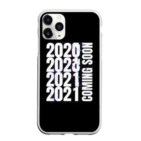 Чехол для iPhone 11 Pro Max матовый с принтом 2021 Coming Soon в городе Новоалтайск, Силикон |  | 2021 | глитч | наступающий | неон | новый год | праздник