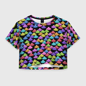 Женская футболка Crop-top 3D с принтом Безопасный секс в городе Новоалтайск, 100% полиэстер | круглая горловина, длина футболки до линии талии, рукава с отворотами | 