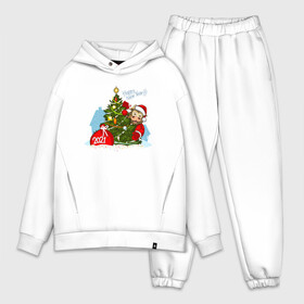 Мужской костюм хлопок OVERSIZE с принтом Happy New Year в городе Новоалтайск,  |  | 2021 | bull | happy new year | happy new year 2021 | happy new year 21 | happy new year bull | бык | бык дед мороз | год быка | новогодняя елка | новый год быка | с годом быка | с новым годом | символ 2021 | символ года | символ года 2021