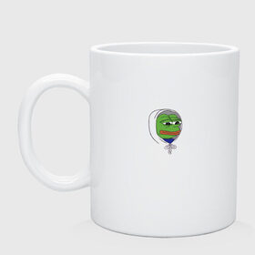 Кружка с принтом Pepe in the hoodie в городе Новоалтайск, керамика | объем — 330 мл, диаметр — 80 мм. Принт наносится на бока кружки, можно сделать два разных изображения | mem | pepe in the hoodie | грустный | животные | капюшон | лягушка | мем | пепе | пепе в худи | прикол | юмор