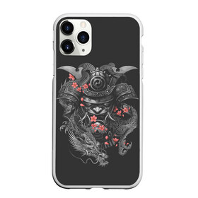 Чехол для iPhone 11 Pro матовый с принтом Самурай и дракон в городе Новоалтайск, Силикон |  | Тематика изображения на принте: cherry | flower petals | helmet | japan | katana | ronin | sakura | samurai | вишня | катана | лепестки цветка | ронин | сакура | самурай | шлем | япония