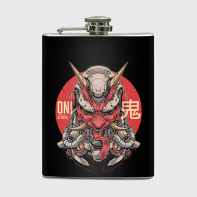 Фляга с принтом Cyber Oni Samurai в городе Новоалтайск, металлический корпус | емкость 0,22 л, размер 125 х 94 мм. Виниловая наклейка запечатывается полностью | Тематика изображения на принте: 2077 | art | blood | cyber | cyberpunk | dead | death | demon | japan | mask | ninja | oni | samurai | shadow | shogun | tokyo | warior | арт | воин | война | демон | катана | кибер | киберпанк | кровь | маска | мертвый | ниндзя | путь | самурай