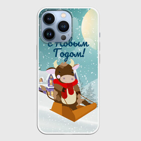 Чехол для iPhone 13 Pro с принтом с Новым Годом 2020 в городе Новоалтайск,  |  | Тематика изображения на принте: 2021 | 7 января | bull | newyear | santa | бык | быки | бычок | год быка | дед мороз | корова | новогодние каникулы | новогодние праздники | новый 2021 | новый год | новый год 2021 | рождество | сани | санта | санта клаус