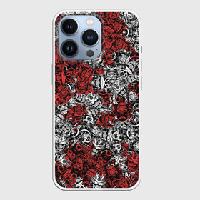 Чехол для iPhone 13 Pro с принтом Красные и Белые самураи в городе Новоалтайск,  |  | Тематика изображения на принте: bushido | samurai | белый | бусидо | воин | демон | красный | маска | паттерн | самурай | сёгун | япония
