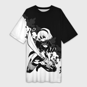 Платье-футболка 3D с принтом NIER AUTOMATA в городе Новоалтайск,  |  | 2b nier automata | actipon | anime | nier automata | rpg | yorha. | аниме | ниер автомата