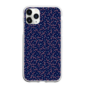 Чехол для iPhone 11 Pro Max матовый с принтом Lollipops в городе Новоалтайск, Силикон |  | Тематика изображения на принте: background | christmas | lollipops | new year | snowflakes | texture | леденцы | новый год | рождество | снежинки | текстура | фон