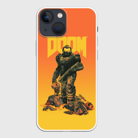 Чехол для iPhone 13 mini с принтом Doom в городе Новоалтайск,  |  | doom | doom eternal | fps | game | games | hell | shooter | shotgun | ад | дробовик | дум | думгай | игра | игры