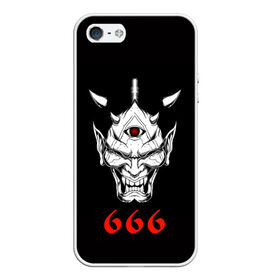 Чехол для iPhone 5/5S матовый с принтом 666 в городе Новоалтайск, Силикон | Область печати: задняя сторона чехла, без боковых панелей | Тематика изображения на принте: 666 | creep | scream | warrior | астрал | восставший из ада | демон | монстр | призрак | принт 666 | страшилки | хоррор | хоррор футболки | хэллоуин