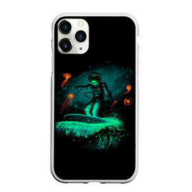 Чехол для iPhone 11 Pro Max матовый с принтом КОСМИЧЕСКИЙ СЕРФИНГ в городе Новоалтайск, Силикон |  | ocean | sky | space | surf | universe | волна | вселенная | доска | звезды | космонавт | космос | море | океан | серфинг | скафандр | тьма