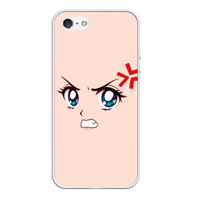 Чехол для iPhone 5/5S матовый с принтом Angry anime girl в городе Новоалтайск, Силикон | Область печати: задняя сторона чехла, без боковых панелей | angry | anime | art | big | eyes | face | girl | kawaii | manga | style | аниме | арт | взгляд | глаза | девушка | злой | кавай | лицо | манга