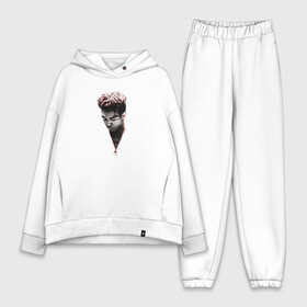 Женский костюм хлопок Oversize с принтом XXXTENTACION Глитч Тентасьон Репер в городе Новоалтайск,  |  | 3 икс | hip hop | lil | music | rap tentasion | white | белый | музыка | реп | рэп | тентасьон | цепь | чб | черный | экс