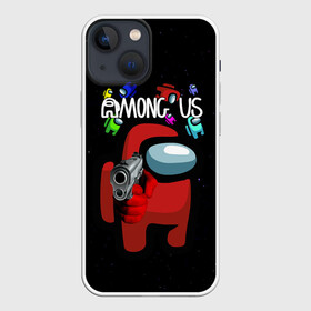 Чехол для iPhone 13 mini с принтом AMONG US в городе Новоалтайск,  |  | among us | impostor | амонг ас | игра | космический | космический корабль | космонавт | космос | мем | пистолет | предатель | среди нас | экшен