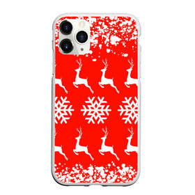 Чехол для iPhone 11 Pro Max матовый с принтом New Year в городе Новоалтайск, Силикон |  | Тематика изображения на принте: christmas toys | deer | new year | red | snow | snowflakes | tree | елка | красный | новогодние игрушки | новый год | олени | свитер с оленями | снег | снежинки | футболка с оленями