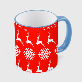 Кружка с принтом New Year в городе Новоалтайск, керамика | ёмкость 330 мл | christmas toys | deer | new year | red | snow | snowflakes | tree | елка | красный | новогодние игрушки | новый год | олени | свитер с оленями | снег | снежинки | футболка с оленями