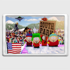 Магнит 45*70 с принтом Южный Парк / South Park . в городе Новоалтайск, Пластик | Размер: 78*52 мм; Размер печати: 70*45 | south park | ubisoft | woodland critter christmas | кенни | мультсериал | стэн | южный парк