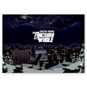 Поздравительная открытка с принтом Южный Парк / South Park . в городе Новоалтайск, 100% бумага | плотность бумаги 280 г/м2, матовая, на обратной стороне линовка и место для марки
 | south park | ubisoft | woodland critter christmas | кенни | мультсериал | стэн | южный парк