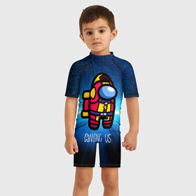 Детский купальный костюм 3D с принтом Among Us в городе Новоалтайск, Полиэстер 85%, Спандекс 15% | застежка на молнии на спине | among | among us | game | steam | амонг | амонг юс | амонк | в космосе | игра | космонавт | космонафт | космос | мафия | пират | предатель | предатель среди нас | среди нас | человечки | эймонг | эмонг