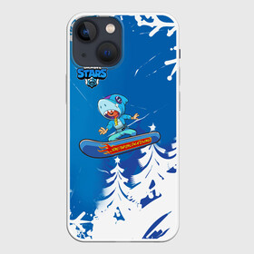 Чехол для iPhone 13 mini с принтом Brawl Stars (Snowboarding) в городе Новоалтайск,  |  | brawl | break dance | leon | moba | skateboard | stars | supercell | surfing | игра | коллаборация | коллаж | колоборация | паттерн