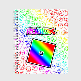 Тетрадь с принтом ROBLOX в городе Новоалтайск, 100% бумага | 48 листов, плотность листов — 60 г/м2, плотность картонной обложки — 250 г/м2. Листы скреплены сбоку удобной пружинной спиралью. Уголки страниц и обложки скругленные. Цвет линий — светло-серый
 | piggy | roblox | roblox games | roblox piggy | игра роблокс | пигги. | роблокс | роблокс пигги | робукс
