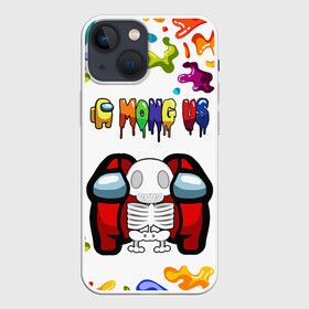 Чехол для iPhone 13 mini с принтом AMONG US в городе Новоалтайск,  |  | among us игра | among us на пк | there is 1 impostor | there is impostor among us | предатель среди нас | разноцветные космонавты.