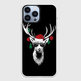 Чехол для iPhone 13 Pro Max с принтом Рождественский Олень в городе Новоалтайск,  |  | Тематика изображения на принте: 2021 | 21 | 2k21 | 2к21 | chrystmas | deer | marry | new | santa | snow | xmas | year | год | годом | дед | елка | елки | клаус | лес | мороз | настроение | новогоднее | новогоднему | новый | новым | олень | по | рождество | с | санта | снег