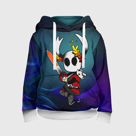 Детская толстовка 3D с принтом Hollow Knight x Hades в городе Новоалтайск, 100% полиэстер | двухслойный капюшон со шнурком для регулировки, мягкие манжеты на рукавах и по низу толстовки, спереди карман-кенгуру с мягким внутренним слоем | Тематика изображения на принте: game | games | hades | hollow knight | knight | арт | рыцарь | хадес | хадэс | холлоу найт