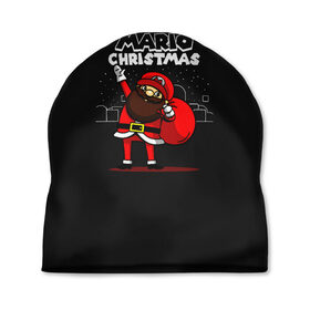 Шапка 3D с принтом Mario Christmas в городе Новоалтайск, 100% полиэстер | универсальный размер, печать по всей поверхности изделия | claus | happy new year | mario | merry christmas | santa | snowman | дед мороз | елка | клаус | марио | новый год | рождество | с новым годом | санта | снеговик