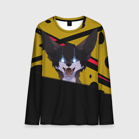 Мужской лонгслив 3D с принтом Fennec в городе Новоалтайск, 100% полиэстер | длинные рукава, круглый вырез горловины, полуприлегающий силуэт | furry | глаза | звери | лиса | пасть | уши | фенек