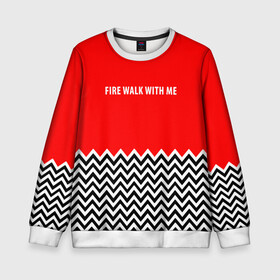 Детский свитшот 3D с принтом Twin Peaks в городе Новоалтайск, 100% полиэстер | свободная посадка, прямой крой, мягкая тканевая резинка на рукавах и понизу свитшота | twin peaks | агент купер | девид линч | дейл | лора палмер | огонь иди за мной | одри хорн | совы не то чем кажутся | твин пикс