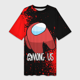 Платье-футболка 3D с принтом AMONG US в городе Новоалтайск,  |  | among us | impostor | амонг ас | игра | космический | космический корабль | космонавт | космос | мем | предатель | среди нас | экшен