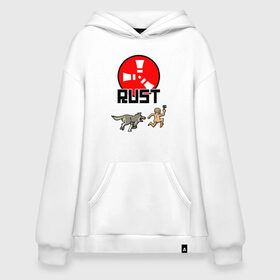 Худи SuperOversize хлопок с принтом RUST в городе Новоалтайск, 70% хлопок, 30% полиэстер, мягкий начес внутри | карман-кенгуру, эластичная резинка на манжетах и по нижней кромке, двухслойный капюшон
 | action | game | rust | zombie | апокалипсис. | выживание | зомби | игра | лес | радиация | раст